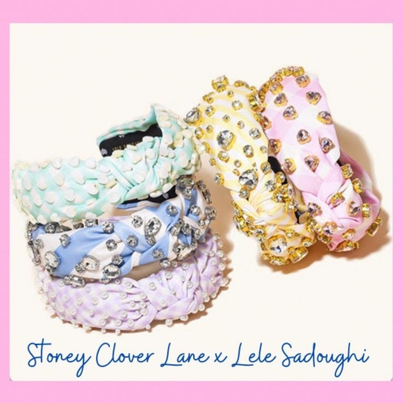? Lele Sadoughi x Stoney Clover Lane Picnic Gingham Watermelon Pink Headband main image 7